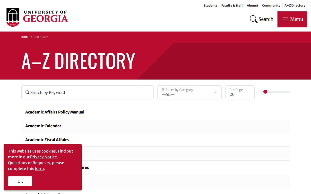 Athens people directories University of Georgia directory search
